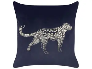 Set of 2 Cushions MARULA Velvet 45 x 45 cm Animal Black