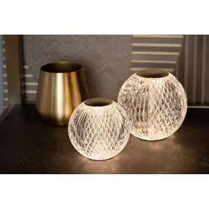 Lucide Cintra Modern Table Lamp 11cm - LED Dim. - 1x2W 3000K - 3 StepDim - Transparant