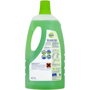 Dettol Power and Fresh Multi Purpose Cleaner, Refreshing Green Apple, 1L (Pack of 12)