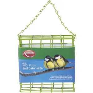 Ambador Wild Birds Suet Cake Holder Green (One Size)