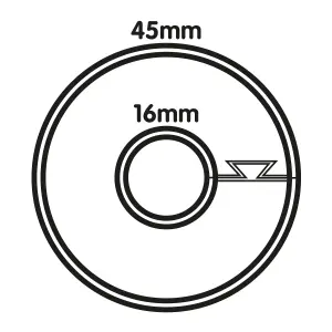 Plastic White Pipe collar (Dia)16mm, Pack of 6