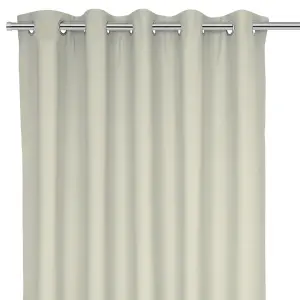 Beige Solid dyed Lined Eyelet Curtain (W)117cm (L)137cm, Pair