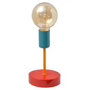 Luminosa Tube Table Lamp Red, Orange, Turquoise 12cm