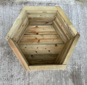 2025 Simply Wood Signature Classic HEXAGON Planter - Extra Large