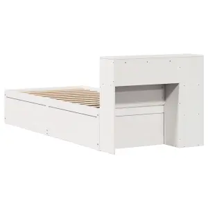 Berkfield Bed Frame without Mattress White 100x200 cm Solid Wood Pine