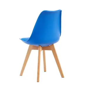 Nero Upholstered Dining Chair (Set of 2) Blue / Oak