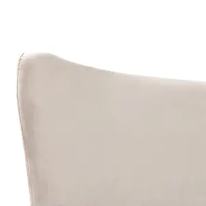 Velvet EU King Size Bed Taupe CHALEIX