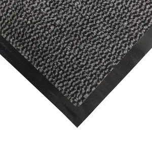 JVL Heavy Duty Barrier Anti-slip Door Mat, 80x120cm, Grey/Black