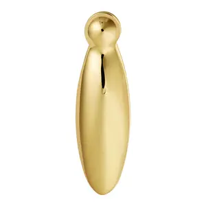 Pear Drop Shaped Lock Profile Escutcheon 60 x 18mm Polished Brass Lock Cover