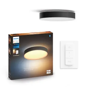 Philips Hue White Ambiance Enrave large ceiling lamp black