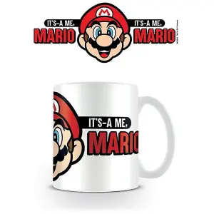 Super Mario Its A Me Mario Mug White/Black/Red (One Size)