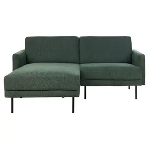 Right-Hand Corner Sofa BREDA Dark Green Fabric 2 Seater Right Hand