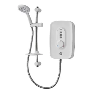 Triton Danzi White 9.5kW Electric Shower + Riser Rail RP Perea Aquasurge Opal 3