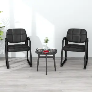 Costway 2 Pcs Waiting Room Chairs Meeting Room Chairs Reception Guest Chairs