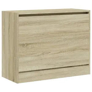 Berkfield Shoe Cabinet Sonoma Oak 80x34x63 cm Engineered Wood