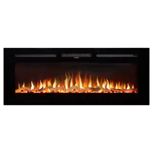 Adam Orlando Inset / Wall Mounted Electric Fire, 50 Inch