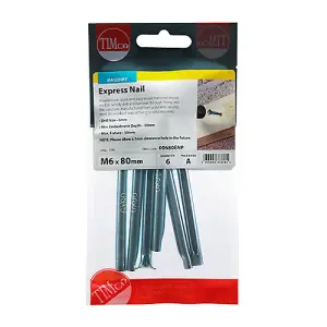 Timco - Express Nails - Zinc (Size 6.0 x 80 - 6 Pieces)