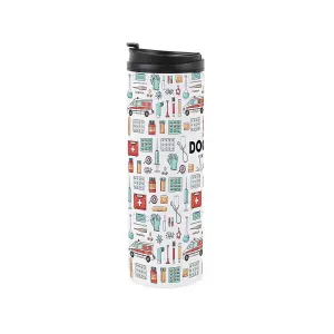 Doctor Travel Mug - Novelty Trades Gift Stainless Steel Vacuum-Sealed Double-Walled Hot/Cold Drinks Travel Flask