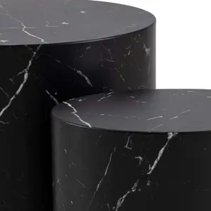 Burmaster Side Table Black Marble