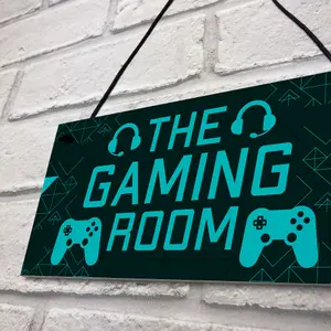 Gaming Room Sign Novelty Gamer Gift Bedroom Man Cave Sign Son Birthday Christmas Gift