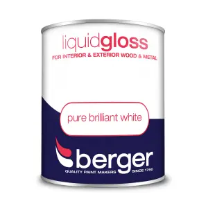 Berger Liquid Gloss Paint Pure Brilliant White - 750ml