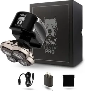 Skull Shaver Silver PRO Mens Electric Head Shaver Electric Razor For Head And Face (UK Plug)