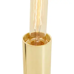 Interiors by Premier Shiny Brass Finish Table Lamp, Easy to Assemble Bedside Table Light, Eco-friendly Lamp for Table Living Room