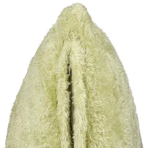 Throw Cushion PILEA Faux Fur 45 x 45 cm Solid Light Green