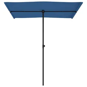 Berkfield Outdoor Parasol with Aluminium Pole 180x130 cm Azure Blue