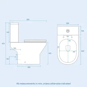 Nes Home 550mm Freestanding Vanity Basin Unit & Close Coupled Toilet White