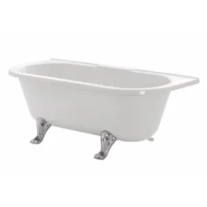 Cooke & Lewis Duchess White Oval Freestanding Bath (L)1680mm (W)740mm