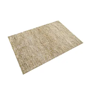 Camphills Ochre Patterned Medium Rug, (L)170cm x (W)120cm