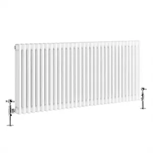 G-Rad White Triple Column Horizontal Radiator - (H) 600 x (W) 1445mm