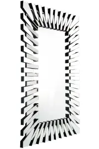 MirrorOutlet Starburst All Glass Venetian Frameless Large Wall Mirror 120 x 80 CM