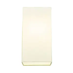 Contemporary and Stylish Soft Cream Linen Fabric Tall Rectangular 25cm Lampshade