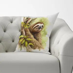 Sloth Watercolour Cushions 60cm x 60cm