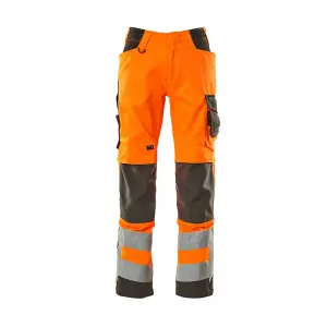 Mascot Safe Supreme Trousers with Kneepad Pockets (Hi-Vis Orange/Dark Anthracite)  (28.5) (Leg Length - Regular)