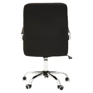 Interiors by Premier Brent Black Tufted Home Office Chair