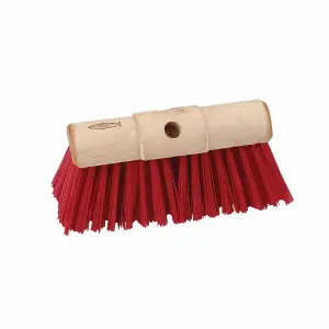 Hill Brush Industrial Stiff PVC Handle Yard Broom Brown (330mm)