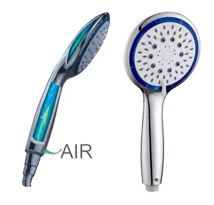 Water & Energy Saving Showerhead - Blue 5 Function Spray Pattern Settings