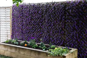 Vivid Violet Topiary Trellis 180 x 90cm Artificial Leaf Trellis Garden Screen