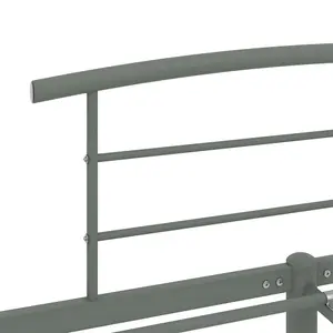 Berkfield Bed Frame Grey Metal 180x200 cm 6FT Super King