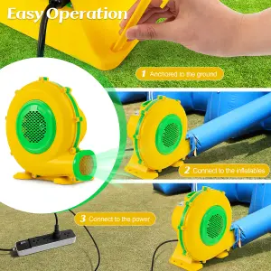 Costway Inflatable Blower 950W 1.2 HP Electric Bounce House Blower 2620 PA Air