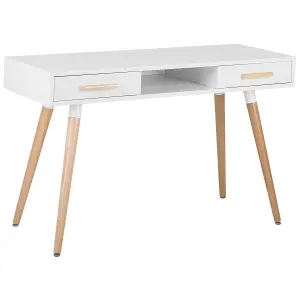 Home Office Desk with Storage White FRISCO