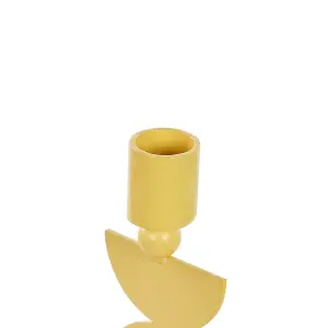 Candle Holder DAPHNI Metal Yellow