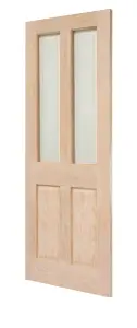 Victorian 4 Panel Oak Glzd Door 1981 x 762mm