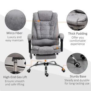 Vinsetto Ergonomic Heated 6 Points Vibration Massage Office Chair Grey