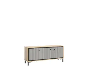 Parii TV Cabinet in Grey - W1300mm H560mm D370mm, Elegant and Versatile