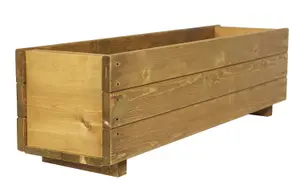 Large Wooden Garden Planter Trough Outdoor Veg Pot Boxes 900mm wide