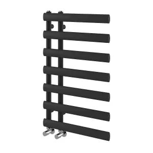 Donovan Black Heated Towel Rail - 780x500mm